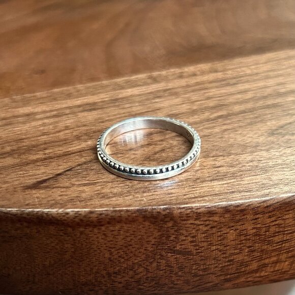 STERLING SILVER 925 Beaded Bali Ring Size 10.5 - Picture 3 of 5